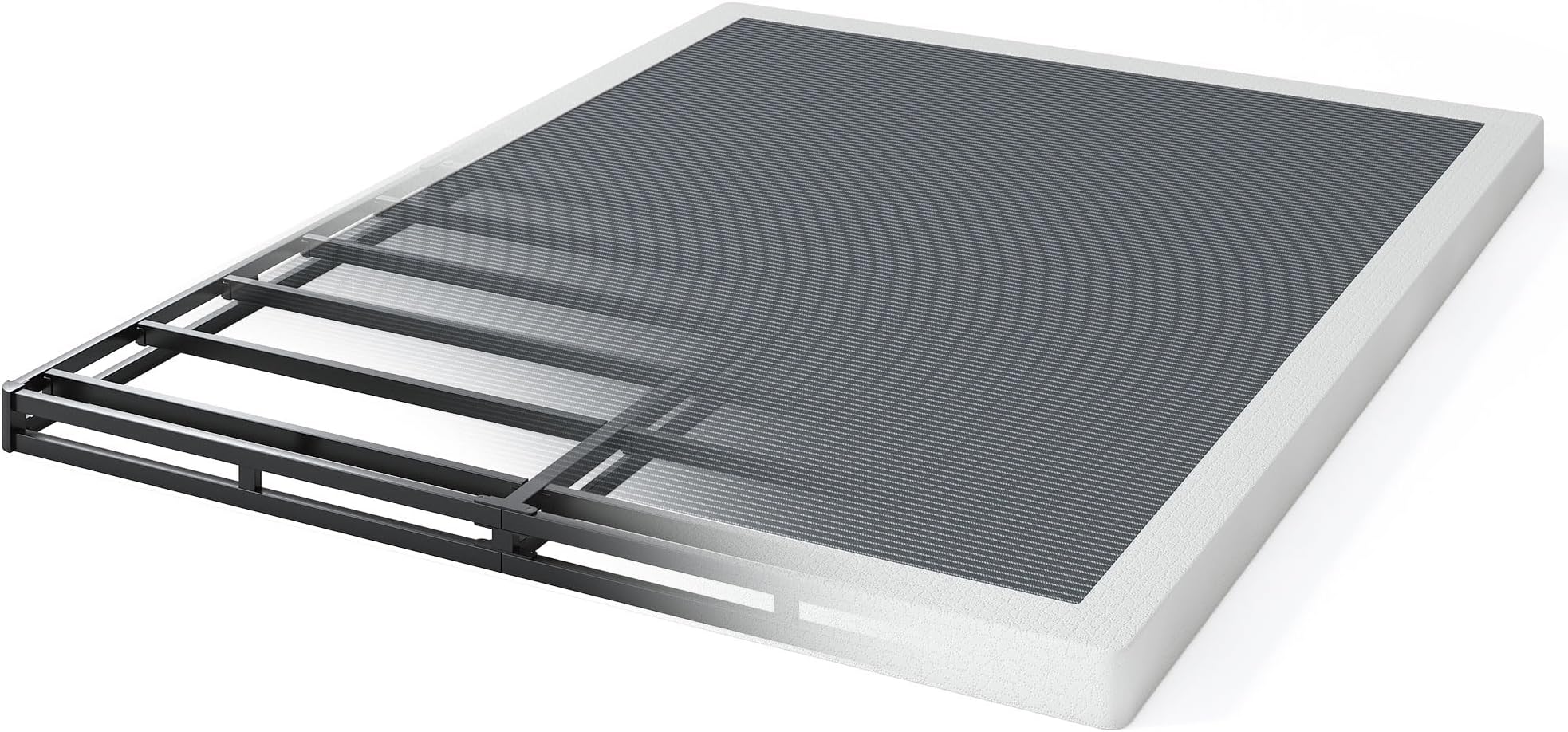 3 Inch Low Profile Box Spring, Sturdy Metal Frame Mattress Foundation, Easy Assembly, Quiet & Noise-Free, King Size