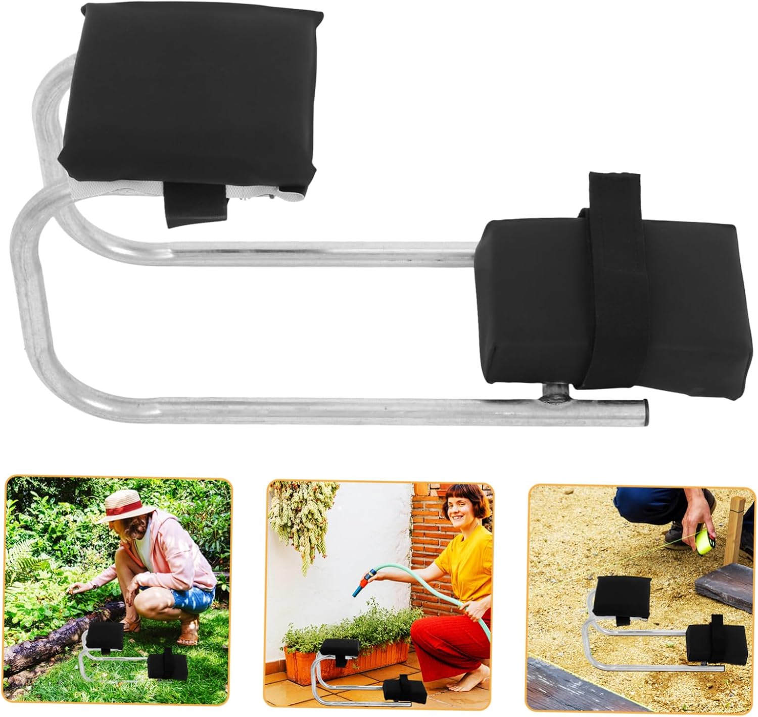 Portable Garden Kneeler Seat Foam Pad Heavy Duty Gardening Bench for Yard Work Sturdy Kneeling Pads Tool Storage Pouches for Gardeners and Home Use