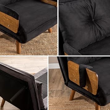 Pafu Cosmo Single Folding Bed Sofa - Soho Black