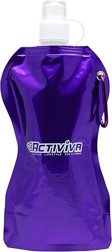 Miniatura 5 de Botella de Agua Plegable Reutilizable con Mosquetón de Clip marca ActivivaPeso Ligero a Prueba de Fugas Botella Plegable de Agua PotableNo Tóxica