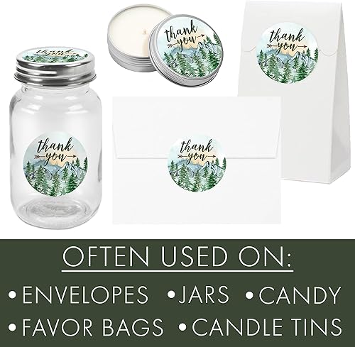 Miniatura 4 de Little Adventurer - Etiquetas de agradecimiento para fiesta de baby shower, sellos de sobres temáticos de aventura silvestre, calcomanías para