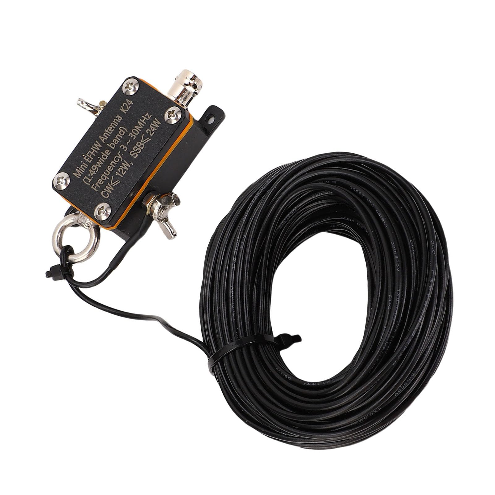 Yunseity EFHW Antena de Corta 1:49 Balun 3-30 MHz Antena de Radio Portátil HF con Alimentación Final con Bolsa de Almacenamiento, 40 M 20 M 15 10 Equipo de Radioaficionado Multibanda