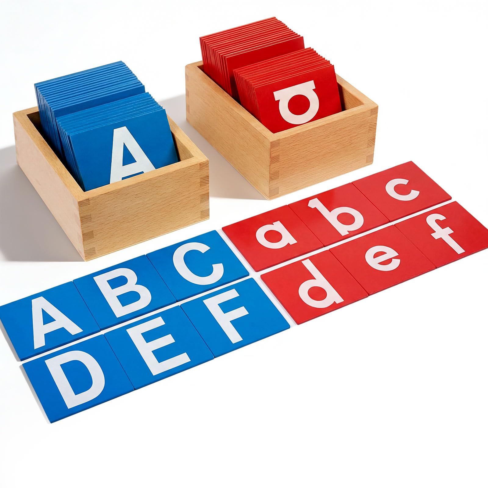 Henoyso 2 juegos de letras de papel de lija con cajas inferiores y mayúsculas, papel de lija sensorial, letras táctiles del alfabeto para aprender educación, regalo de Pascua (carta, brillante)