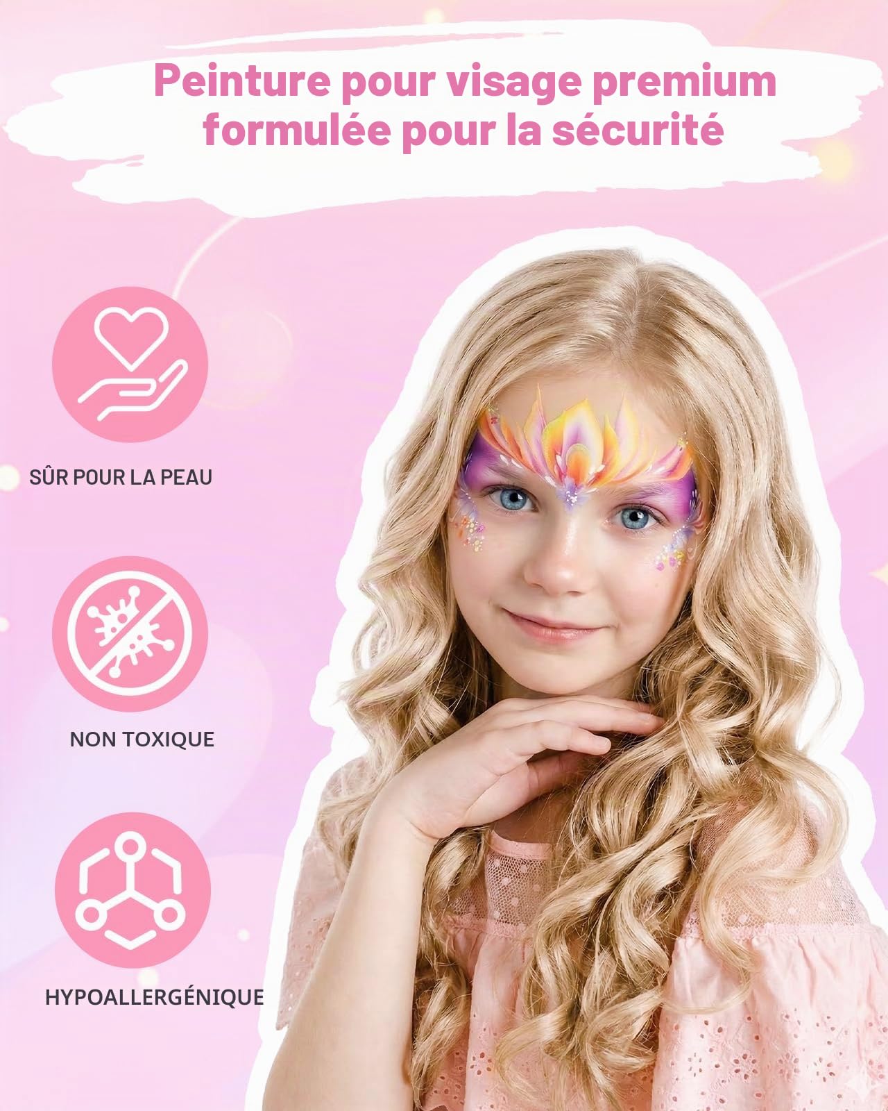 Lictin Kit de peinture visage et corps