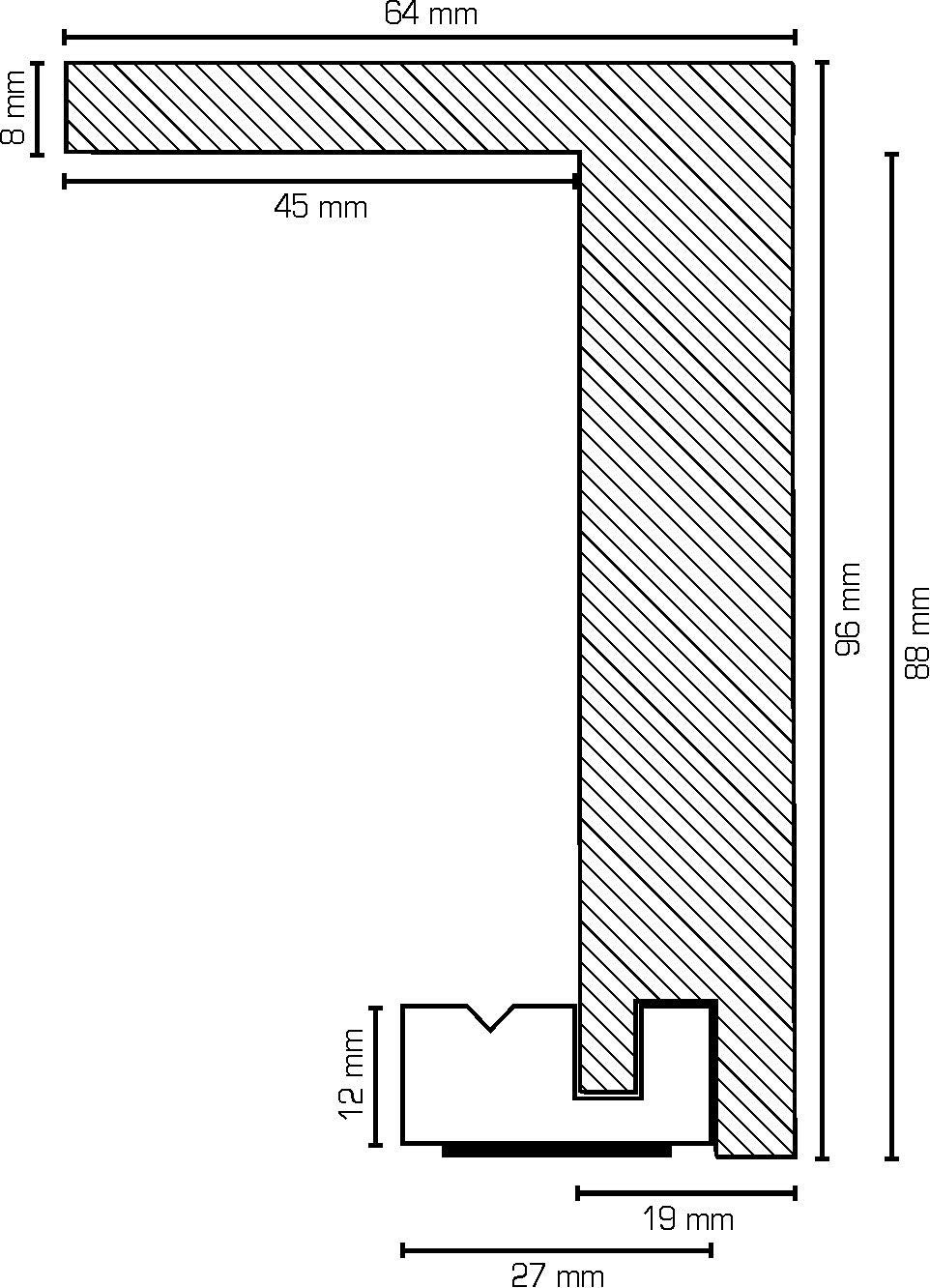 Südbrock 721.9664.31 - Battiscopa, 64 x 96 x 2500 mm, rivestimento in MDF, colore bianco, copertura per tubi, 1 pezzo