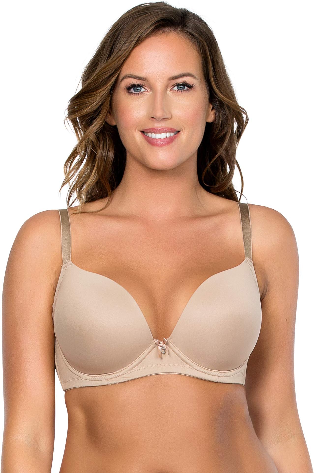 PARFAITby Affinitas Women's Jeanie Plunge Molded Bra, European Nude, 30F