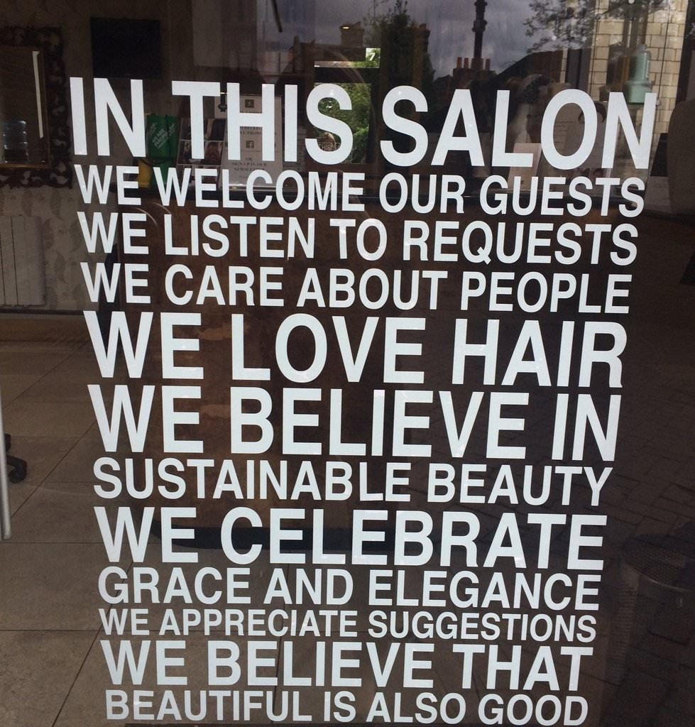 ARWY Salon Wall Sticker in This Salon Wall Sticker in This Saloon White Wall Sticker fo Men and Women Saloon Standard Size