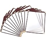 SEUNMUK 30 Pack 8.5 x 11 Inches Menu Covers, Restaurant Menu Covers, Single Page Menu Sleeves 2 View for Restaurants, Bar and Cafe
