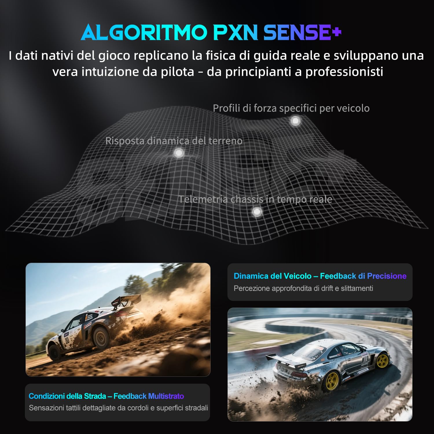 PXN VD6 Kit Volante per Sim Racing 6Nm – Base Servo a Bassa Inerzia, Volante da Corsa W AS, Pedaliera PD HM con Sensore Hall e Morsetto da Scrivania – Compatibile solo con PC Windows 7–11