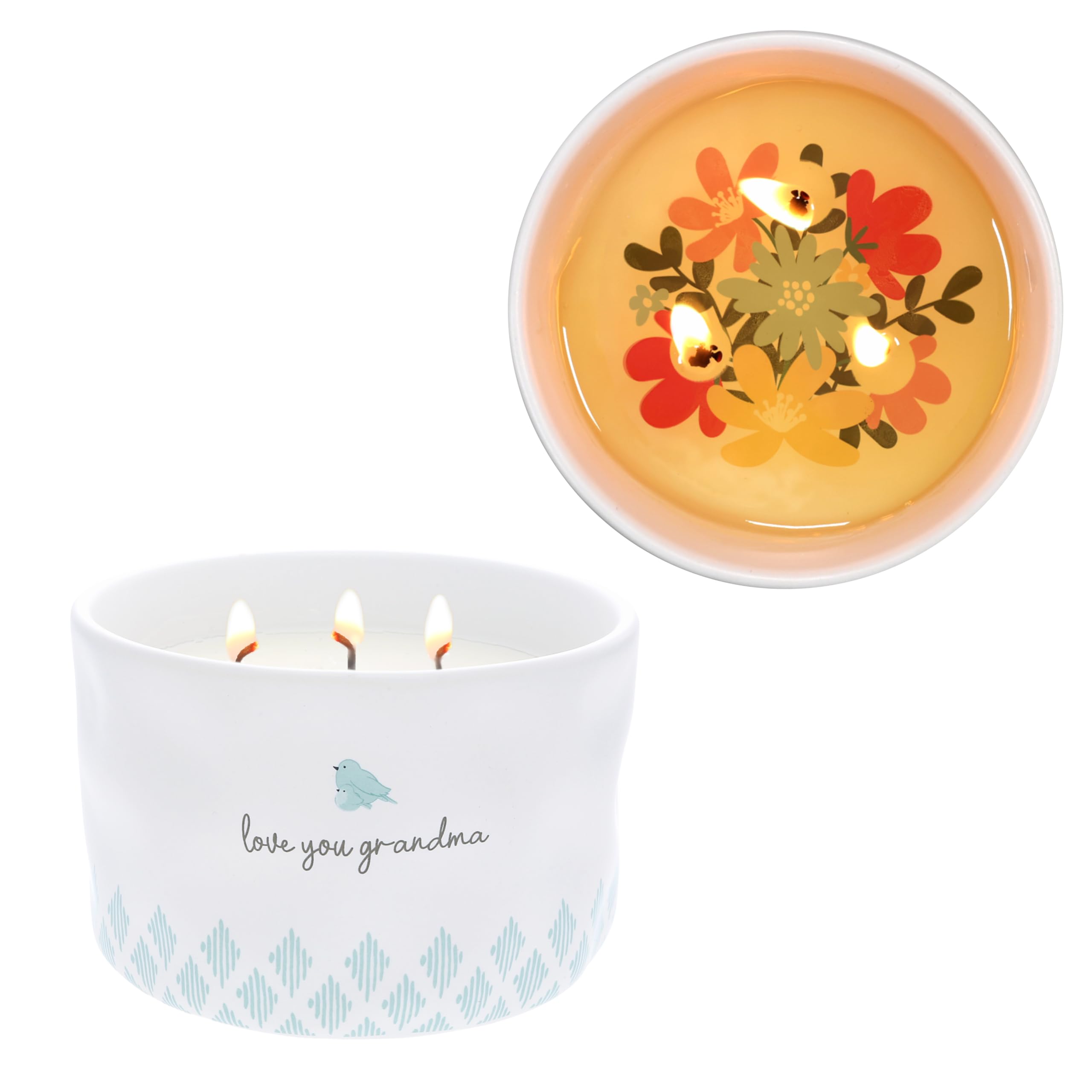 Bougie en cire jasmin 350 ml avec message caché cadeau grand-mère