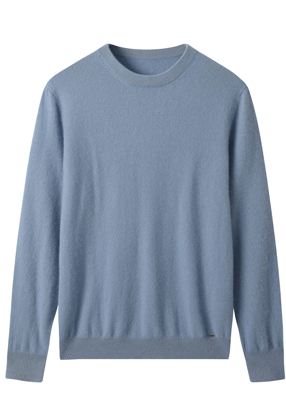 ZHILI Maglia Girocollo da Uomo in Cashmere Tinta Unita Knit