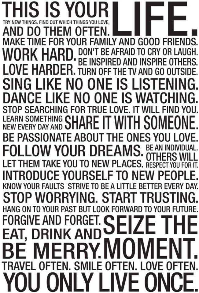 Amazon This Is Your Life Motivational Poster 13 X 19 Inch Ph13 アートフレーム ポスター オンライン通販