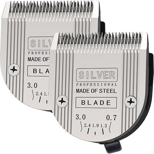 2 cuchillas de repuesto 5 en 1 compatibles con Wahl Bravura Clipper. Chromado, Creativa