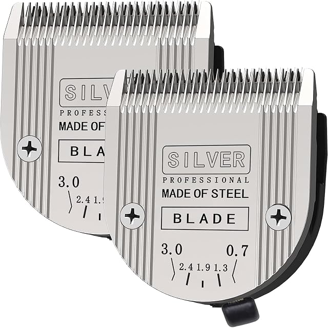 2 cuchillas de repuesto 5 en 1 compatibles con Wahl Bravura Clipper. Chromado, Creativa