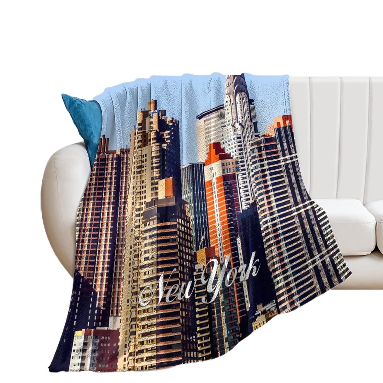 Plaid flanelle New York duveteux pour soirées cocooning