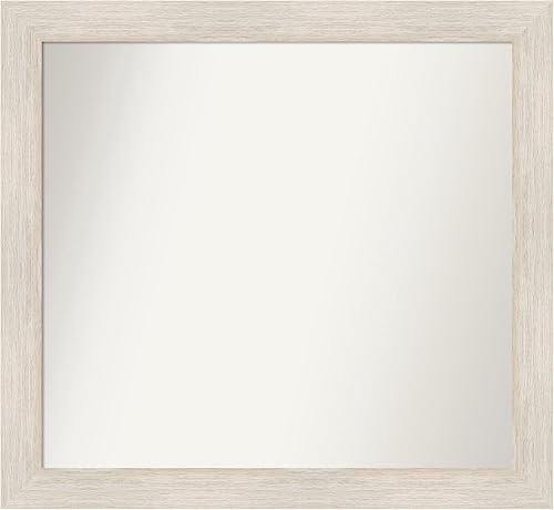 Amanti Art Espejo personalizado, espejo de baño de madera dura, espejo de pared o espejo de tocador de baño sobre el fregadero (34 x 37 pulgadas),