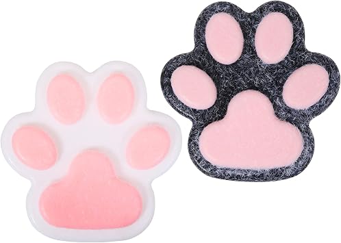2pcs Cat Paw Squishy Toys,5.5 in Big Cute Kawaii fufu Squishies,Sticky Squeeze Cat Paw Fur Ball,Super Soft Stress Relief Funny Fidget Toys Novelty Things Suitable for Adults Kids