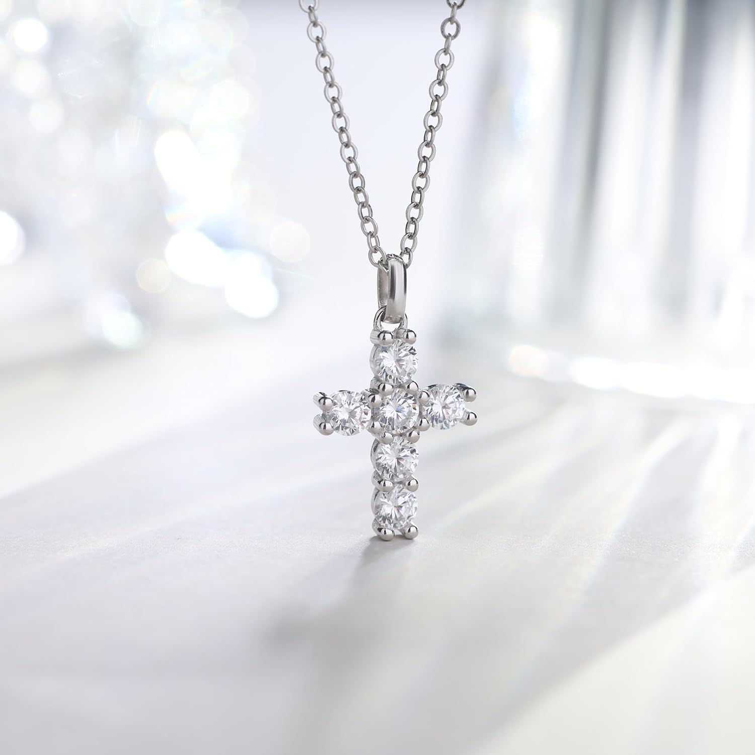 GAVU 925 Sterling Silver Cross Necklace for Women, Dainty Cross Pendant Confirmation Necklace - Image 5