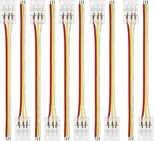 Miniatura 10 de Conectores de tira LED LightingWill 2 pines de 8 mm, 10 piezas de conectores LED sin soldar para tiras de luz LED de un solo color, compatibles con