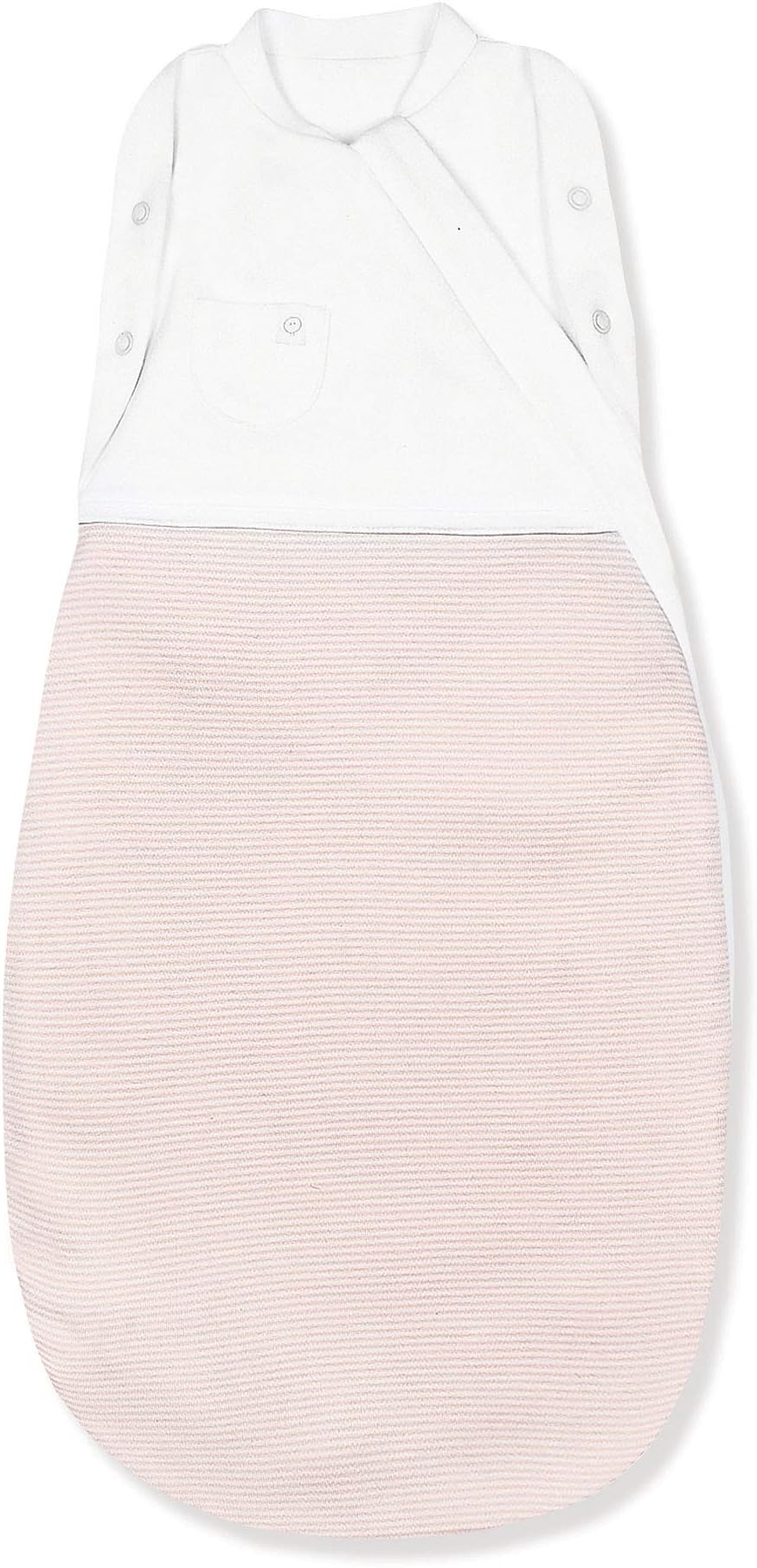MORI Swaddle Bag, 30% organic cotton & 70% bamboo, available for newborn up to 2/3 months (One Size, Blush Stripe)