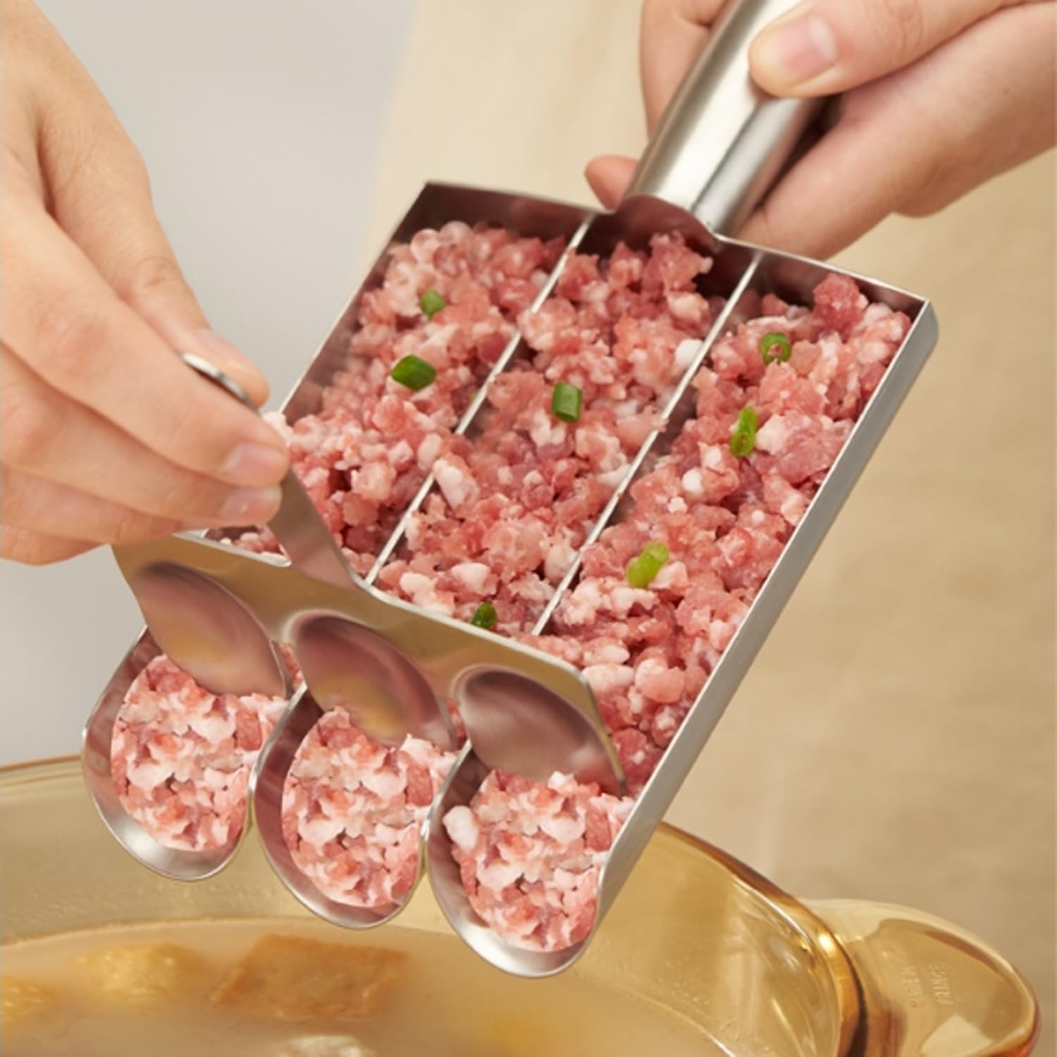 Fabrication De Boulettes De Viande, Machine à Boulettes Viande En Acier Inoxydable, Machine à Boulettes De Viande Antiadhésive, Acier Inoxydable Avec Grattoir Pour Boulettes De Poisson Et De Viande