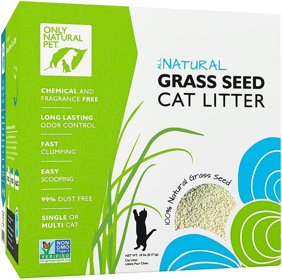Only Natural Pet Fast Clumping Cat Litter Non GMO Grass
