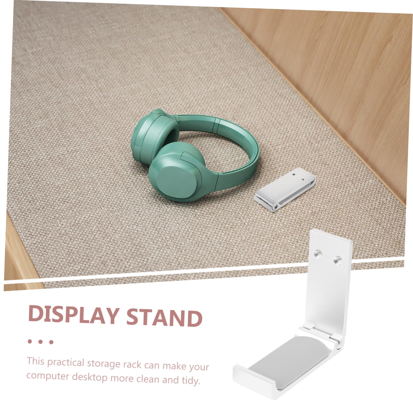 Angoily 4sets Supporto Per Cuffie Lega Di Alluminio Supporto Pratico Per Cuffie Da Gaming Facile Installazione e Design Compatto Di Capacità Di Carico