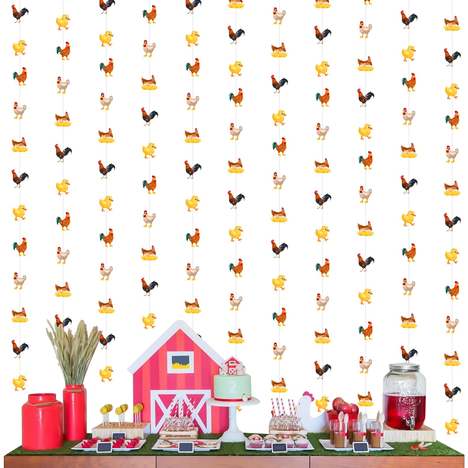 Guirlande de poulet Sursurprise suspension de plafond pour fête de naissance et goûter