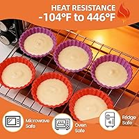 Vista 8 de FUNBAKY Molde de silicona para quiche, mini molde antiadherente redondo de silicona para tartas y tartas, 10 paquetes