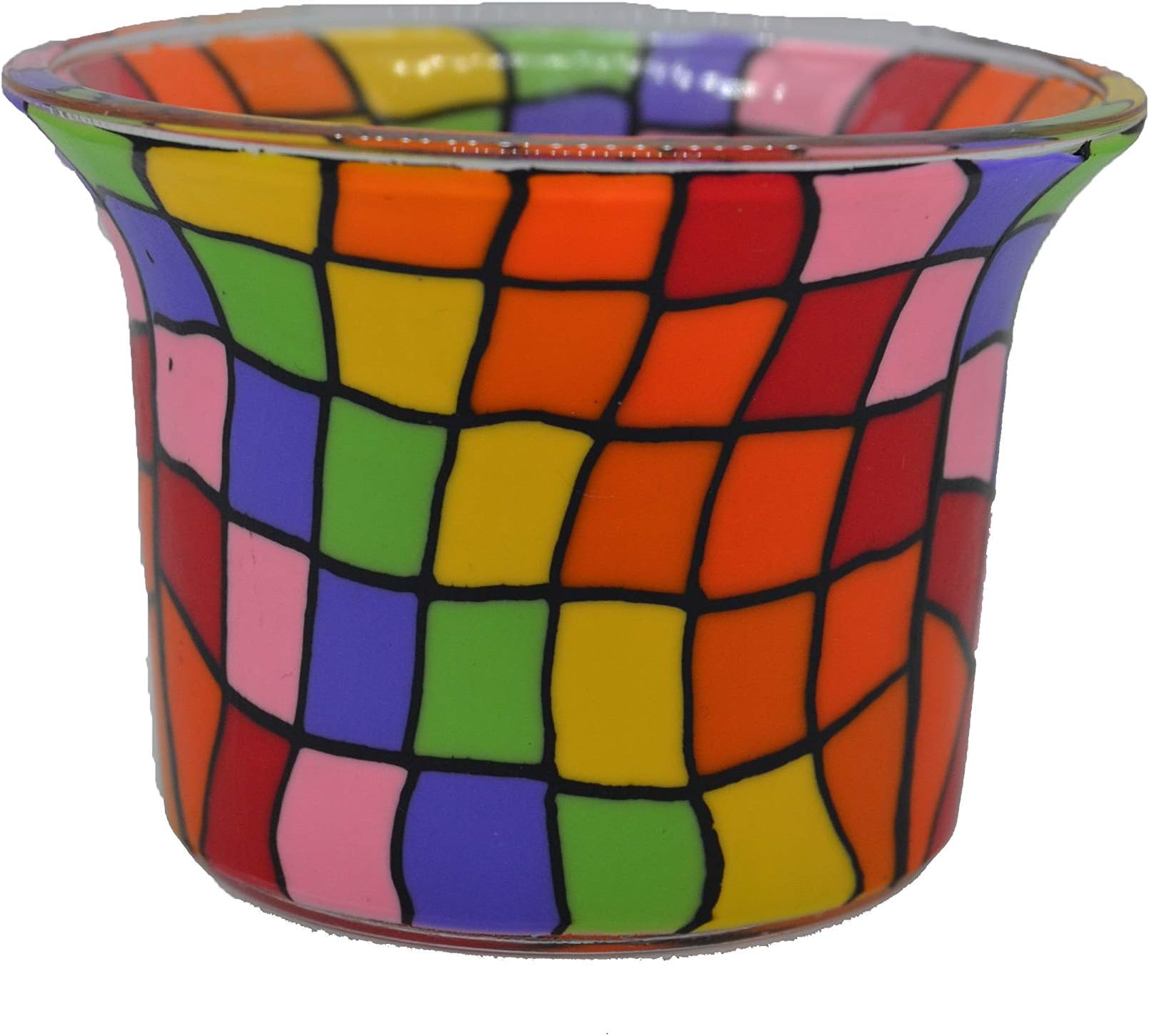 Decorated Glass Candle Holder