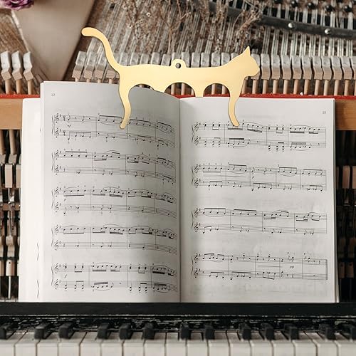 Miniatura 5 de Clip de metal para libros de música en forma de gato clips de soporte de música para jugar al aire libre papel de notas libros de piano guitarra