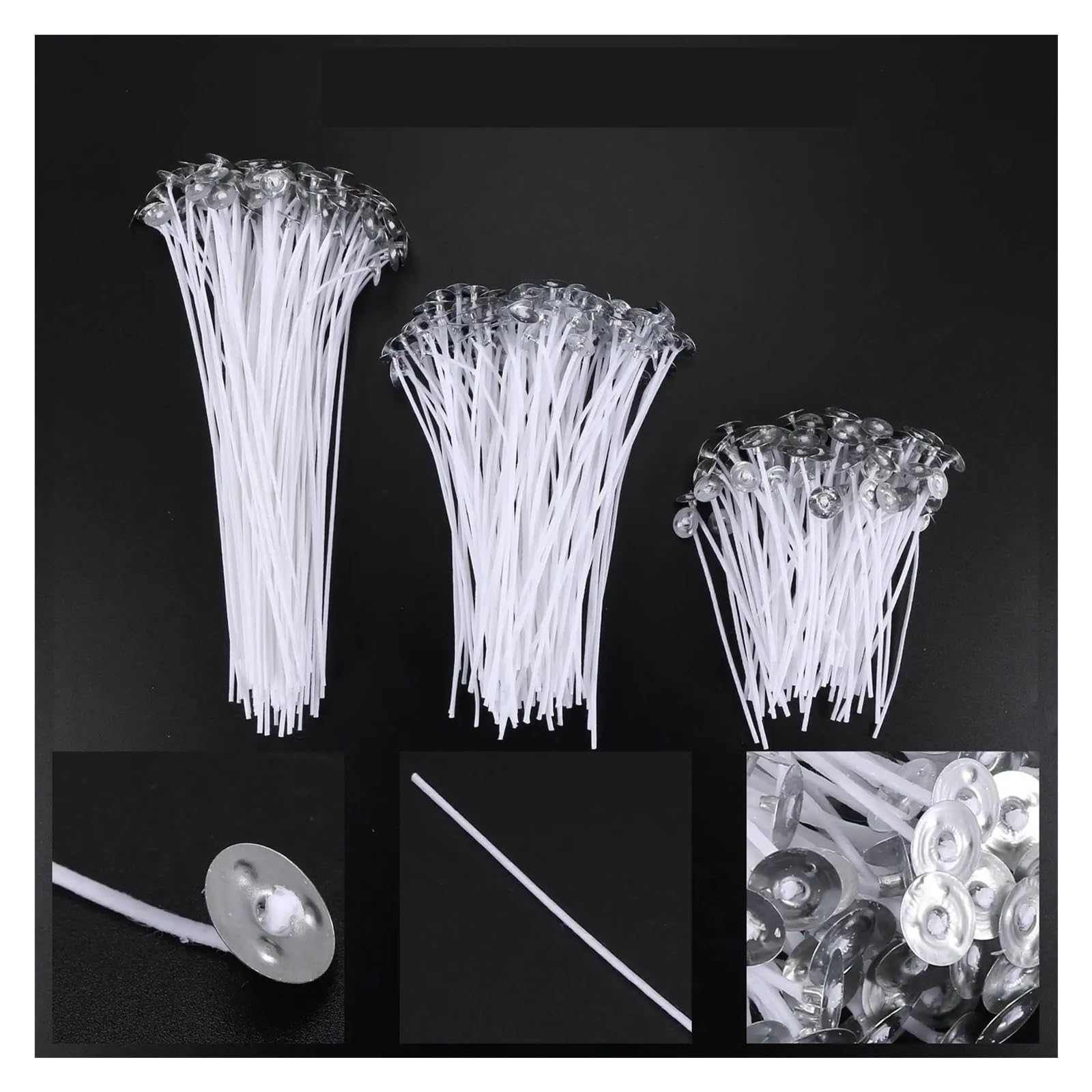 Kerzendocht 300 Stück Raucharmer Natürlicher Kerzendocht Mit Wachs-Vorwachs, Herstellungsset for Und DIY Ch(6CM_300PCS)