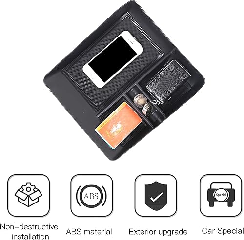 Miniatura 4 de PIUGILH Organizador de consola central para automóvil, bandeja de almacenamiento compatible con Ford Mustang Mach-E 2021 2022 2023 2024, accesorios