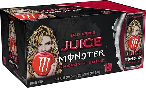 Miniatura 2 de Monster Energy Juice Bad Apple, Energy + Juice, Energy Drink, 16 Ounce (Pack of 15)