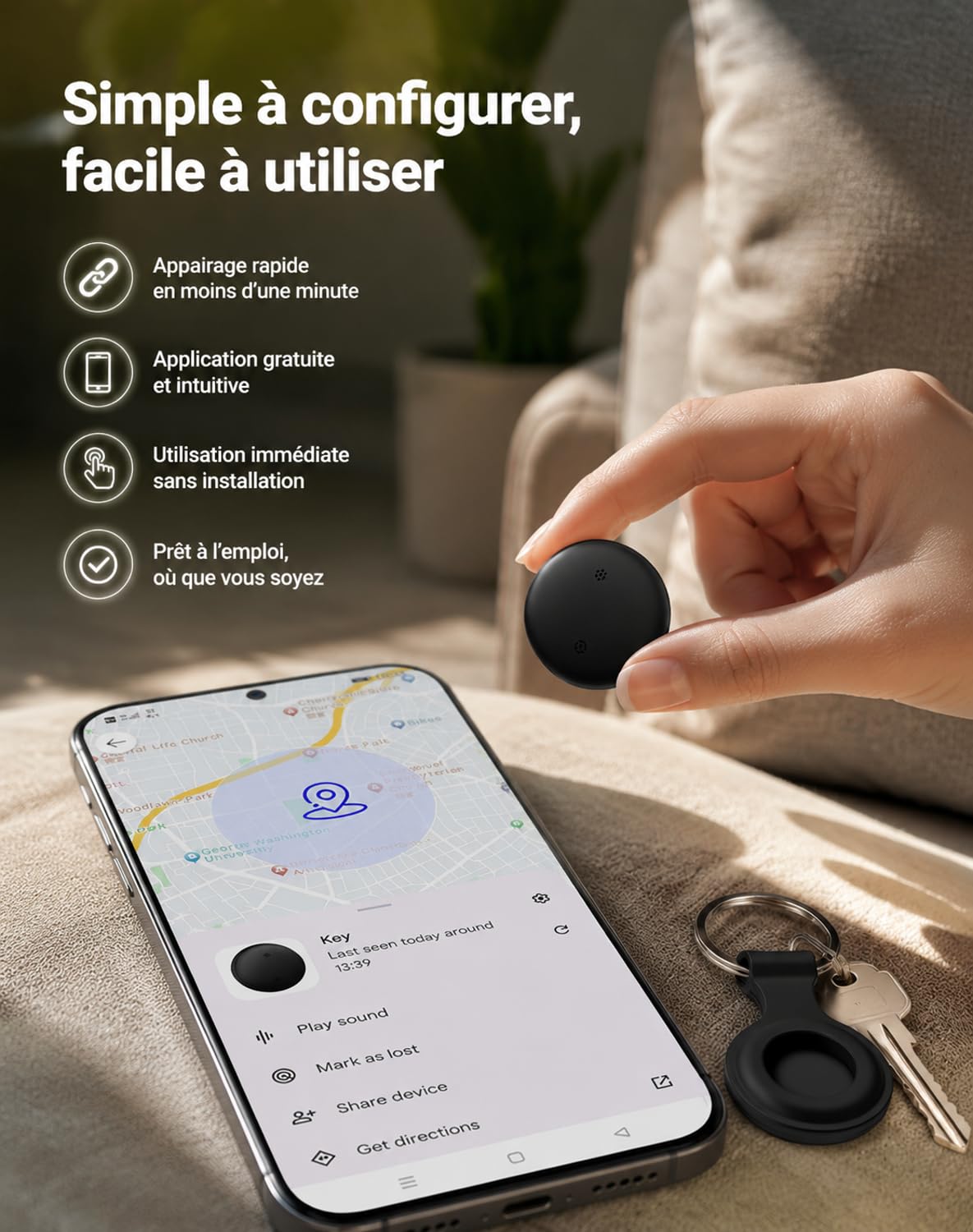 Vitivie Traceur GPS, Conception Compacte, Localisation Mondiale en Temps Réel