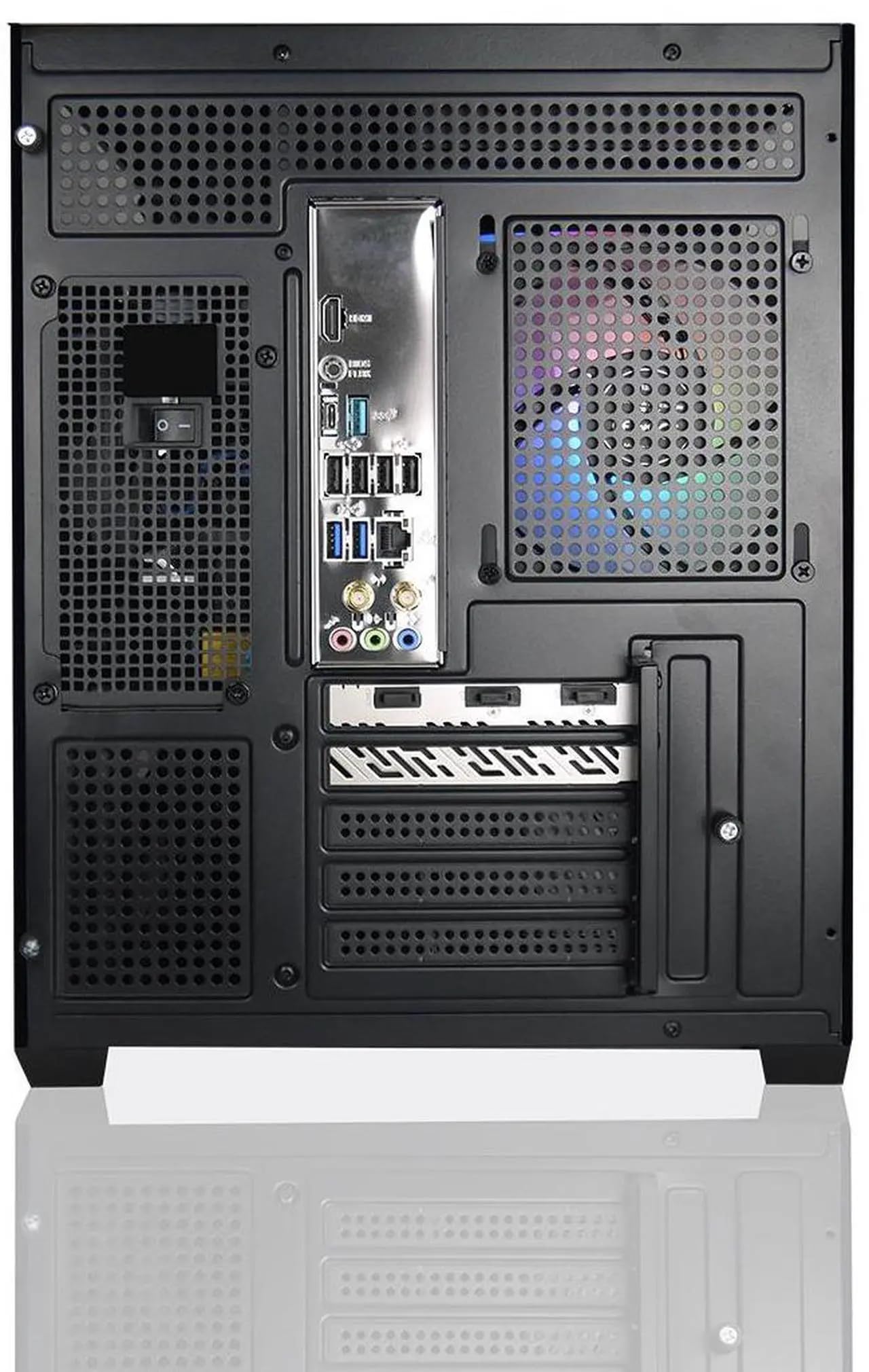 AVGPC Hellfire Gaming PC AMD Ryzen 5 9600X; Radeon RX 9060 XT 16GB VRAM; 32GB DDR RAM; 1 TB NVME M.2 SSD; 360mm AIO Liquid Cooler; ARGB Fans; WiFi/AC ; Dual Chamber Case; Windows 11 Home