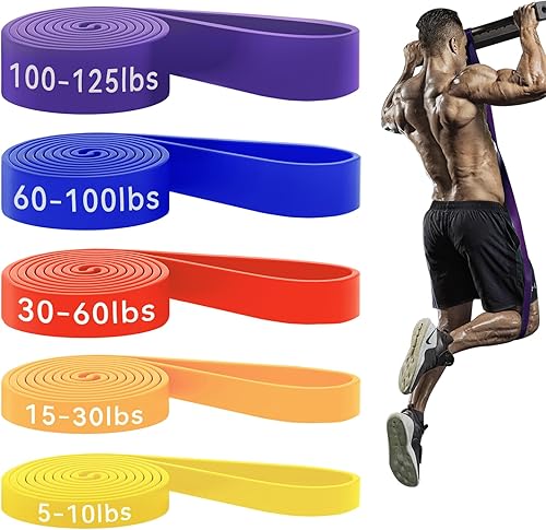 Miniatura 1 de HAPBEAR Bandas de asistencia para dominadas, banda de resistencia, bandas de dominadas, bandas de resistencia, juego de 5 bandas de entrenamiento