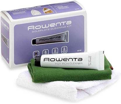 Rowenta Hot Iron Soleplate Cleaning Kit ZD100 tube of cleaner, polishing cloth & cleaning cloth