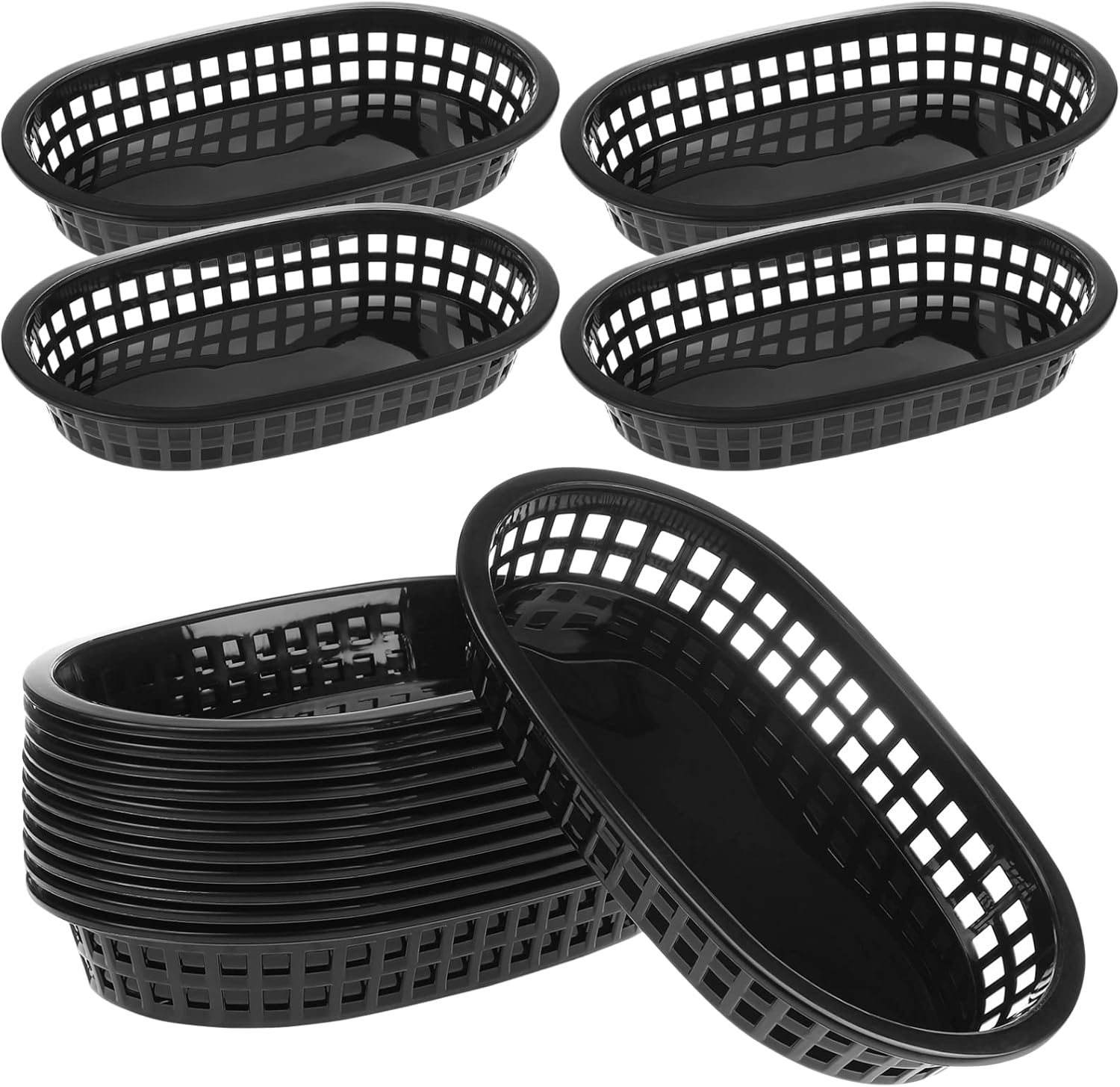 Zerodeko 12 Pcs French Fries Hamburger Basket Chip Basket