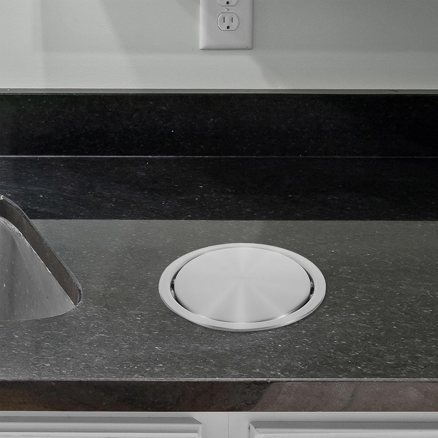 Stainless Steel round Recessed Trash Can Replacement Lid for Countertops