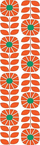 Calcomanías de pared modernas de domingo de mediados de siglo, decoración retro de los años 60 y 70, arte de pared vintage, despegar y pegar, 80