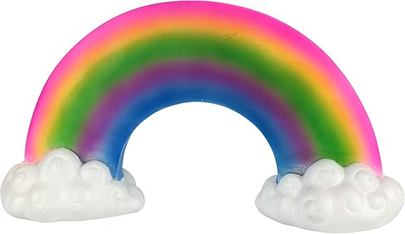 GlitZGlam Miniature Rainbow Mushroom Fairy House - 5-Piece Set - Whimsical Multicolor Resin Figurines for Fairy Garden & Home