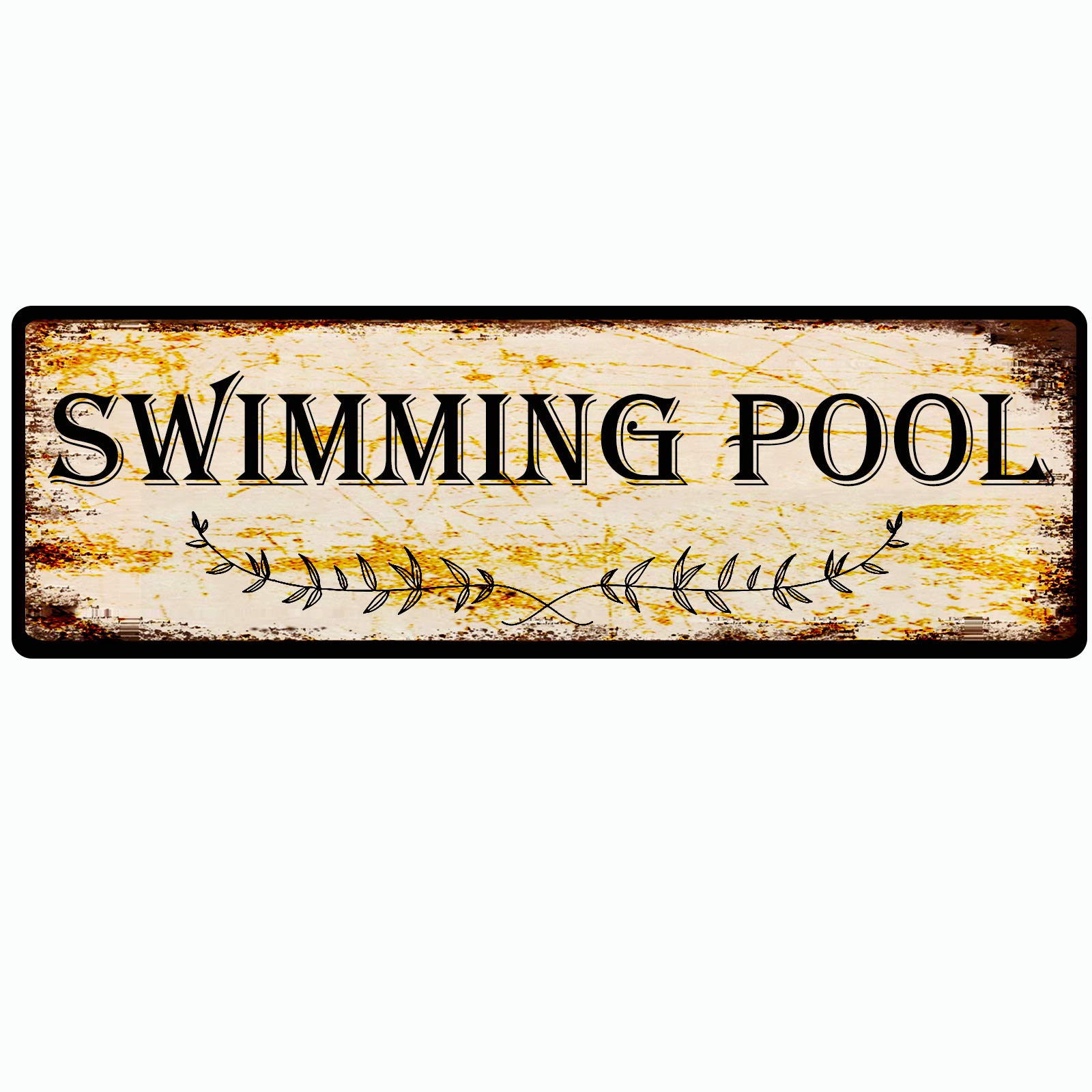 Swimming Pool Retro Tin Signs Aluminum Metal Sign for Kitchen Home Garden Wall Bar Cafe Decor 4x16 Inch