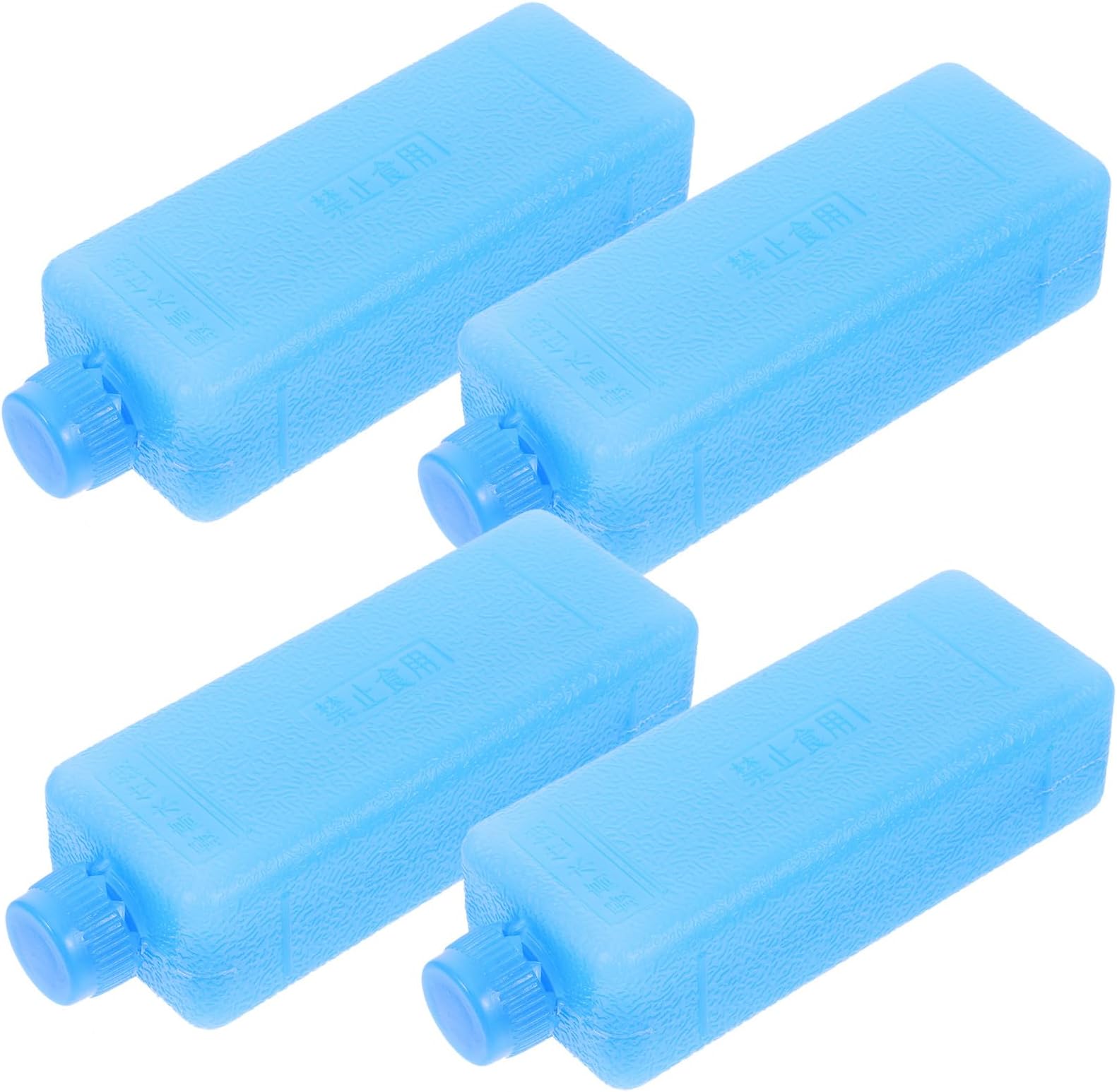 4Pcs Reusable Ice Packs for Portable Air Conditioner Fan Cooling - Leak-Proof Ice Crystal Boxes for Food Transport and Fresh Keeping - Lightweight 4.53X1.57X1.18 Inch