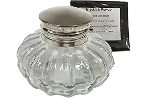 Elegant Antique Swirl Glass Inkwell Reproduction: A Timeless Classic for Writing Enthusiasts