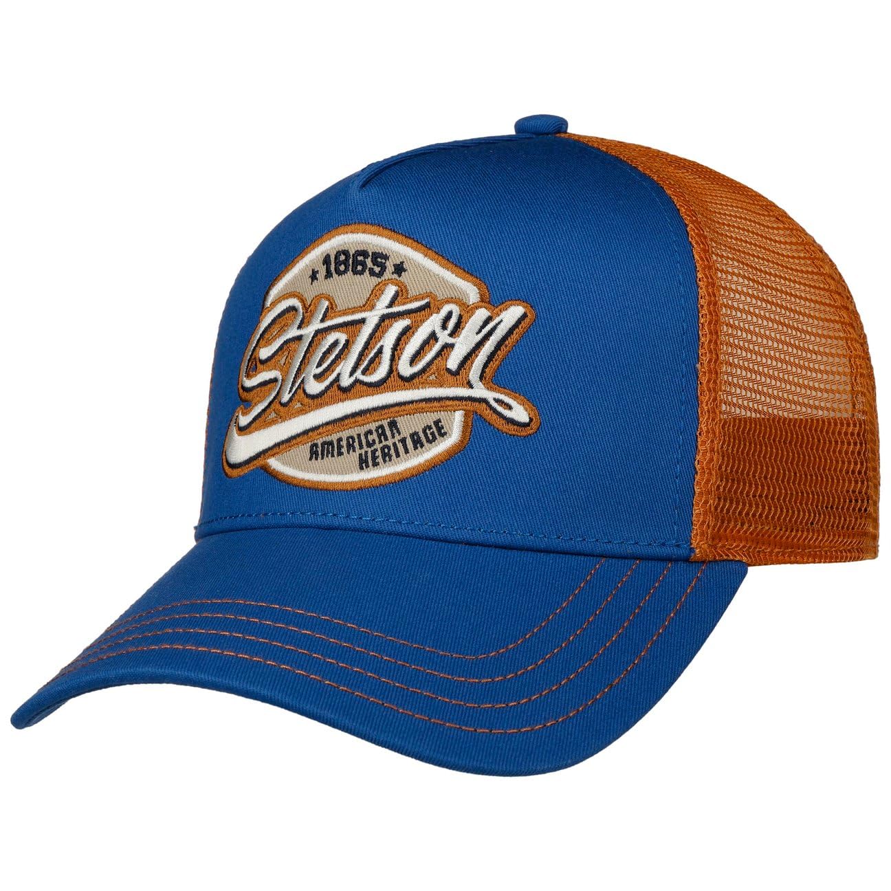 Stetson Klasyczna naszywka Trucker Cap Basecap czapka bejsbolówka czapka z siateczką dla kobiet/mężczyzn – Snapback, z daszkiem, na wiosnę, lato, jesień, zimę