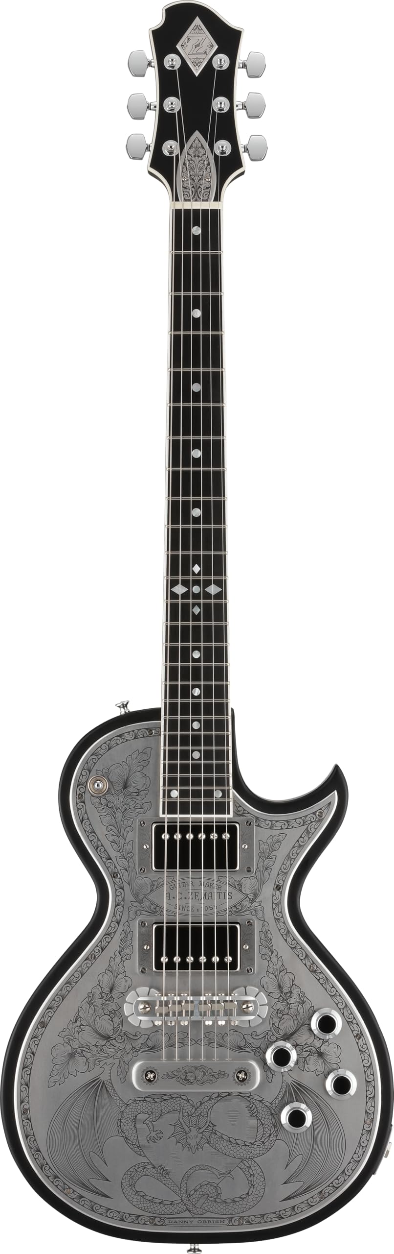 Amazon | Zemaitis ゼマイティス Metal Fronts Dragon & Heart, Black