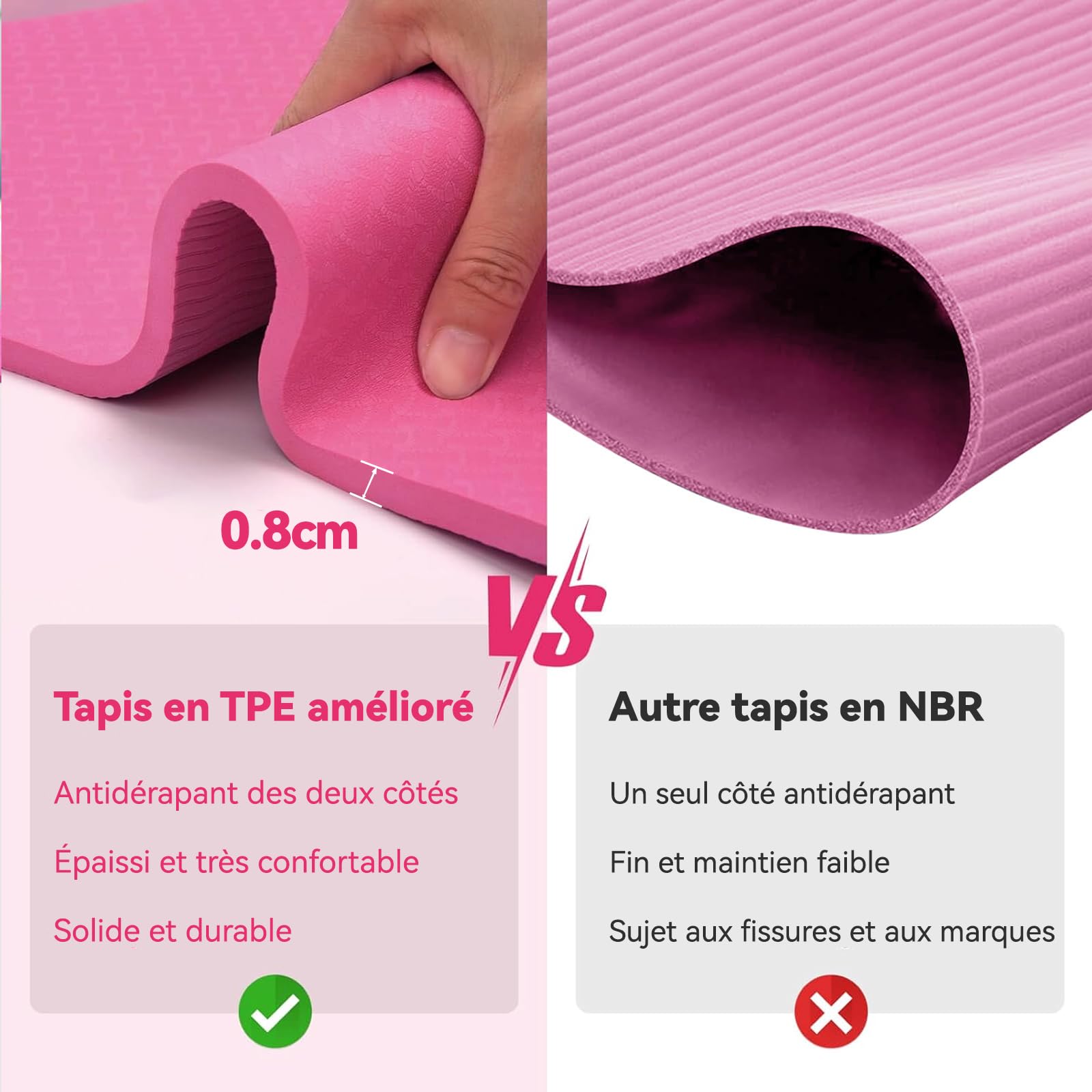 WATBKHE Barre de Gymnastique Pliable, Barre Horizontale avec Anneaux Tapis