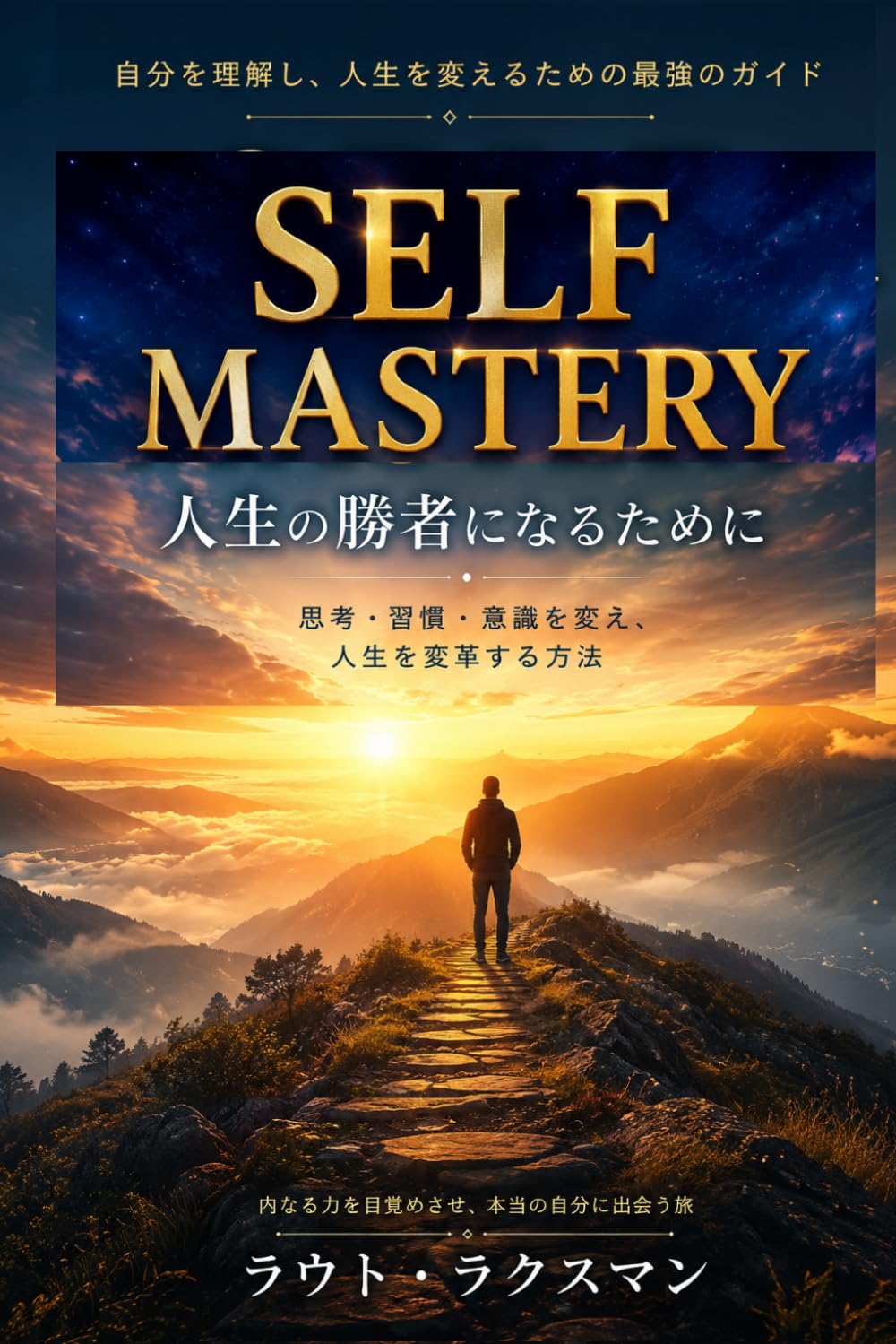 「SELF MASTERY — 人生の勝者になるために」: 「思考・習慣・意識を変え、人生を変革する方法」「内なる力を目覚めさせ、本当の自分に出会う旅」「マインドセットと自己成長による人生改革」