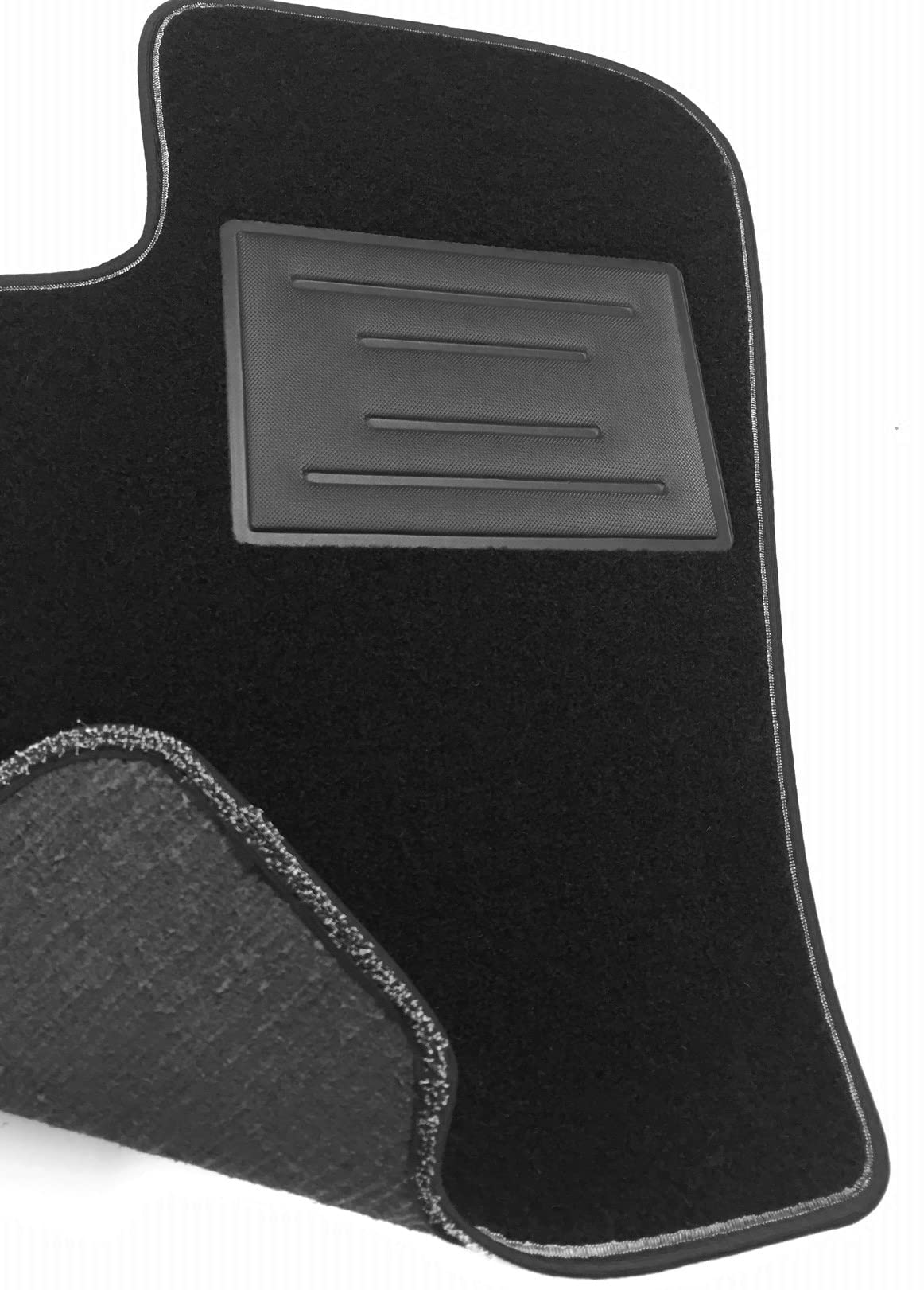 MTC Automotive Tappetini Auto Su Misura Per Fiat Croma (dal 2005): In Gomma, Antiscivolo Con Bordatura In Velcro, Battitacco Rinforzato. Design Minimal, Fissaggi Inclusi. Set Completo.